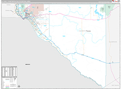 El Paso Metro Area Wall Map Premium Style 2026